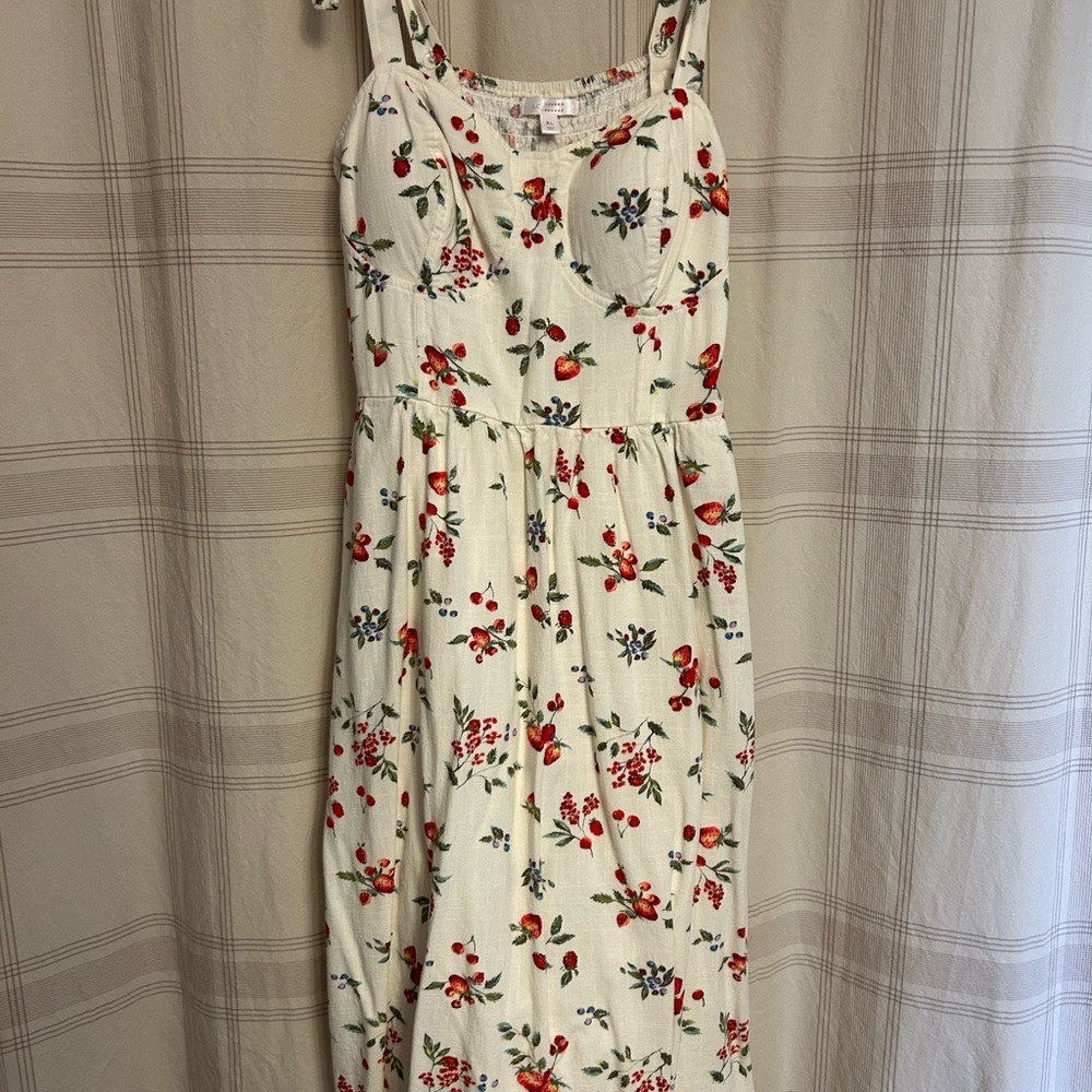 Floral/fruit Print Summer Dress